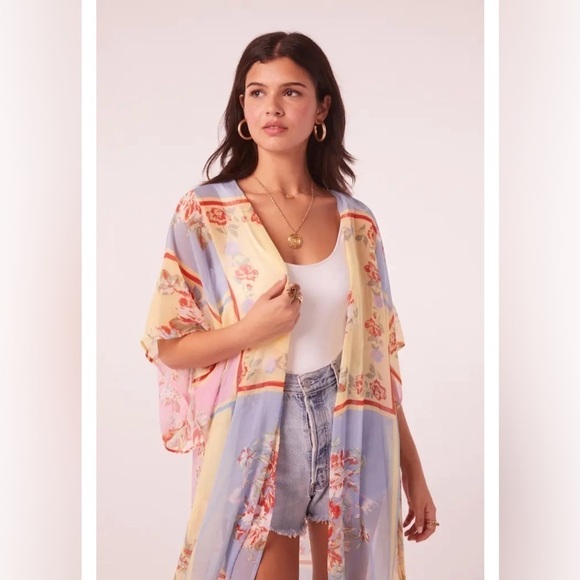 NWT Band of the Free Floral Kimono Duster - Picture 4 of 14